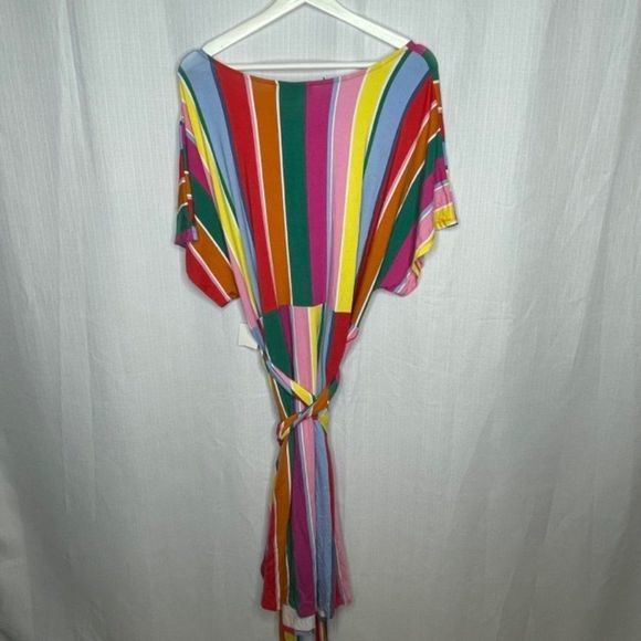Eloquii Rainbow Wrap Around Dress - Picture 4 of 7